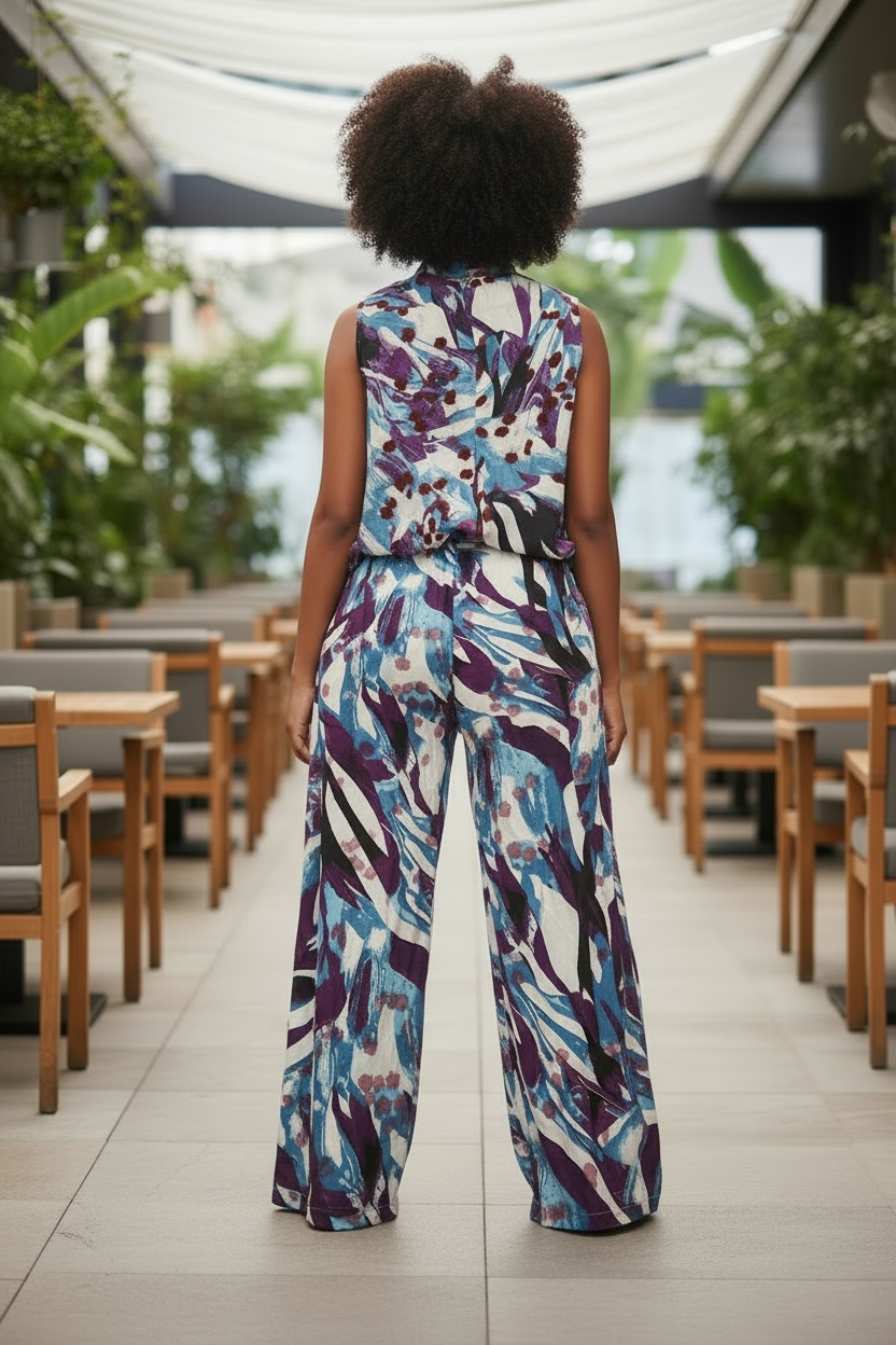 Floral Sleeveless Jumpsuit