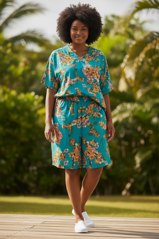Two-Piece Relaxed Short Set