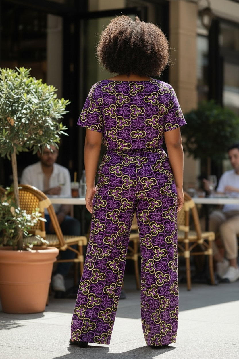 Purple & Yellow Patterned Co-ord Set