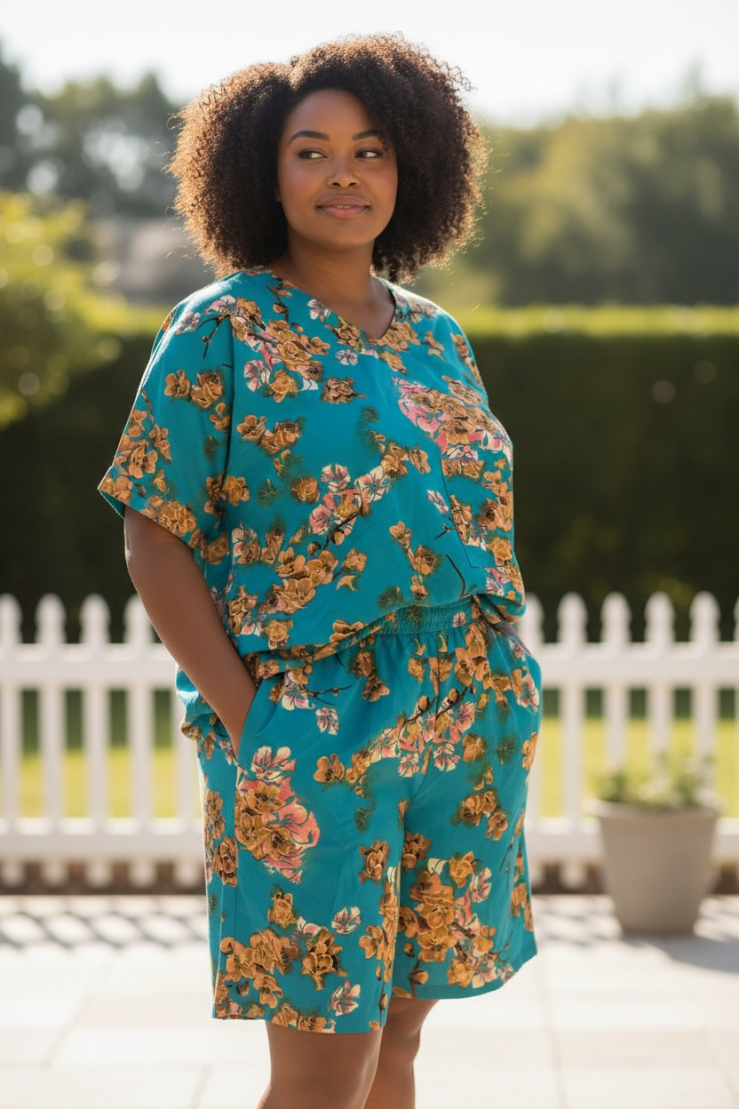 Two-Piece Relaxed Short Set