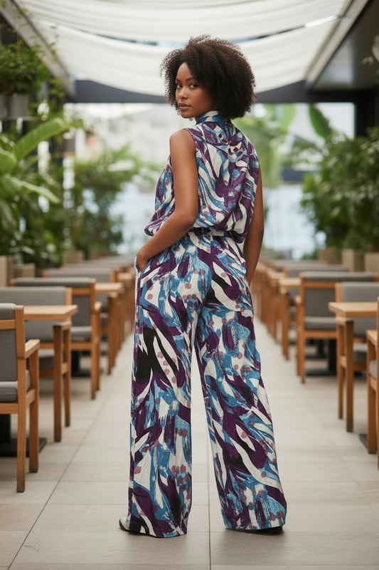 Floral Sleeveless Jumpsuit