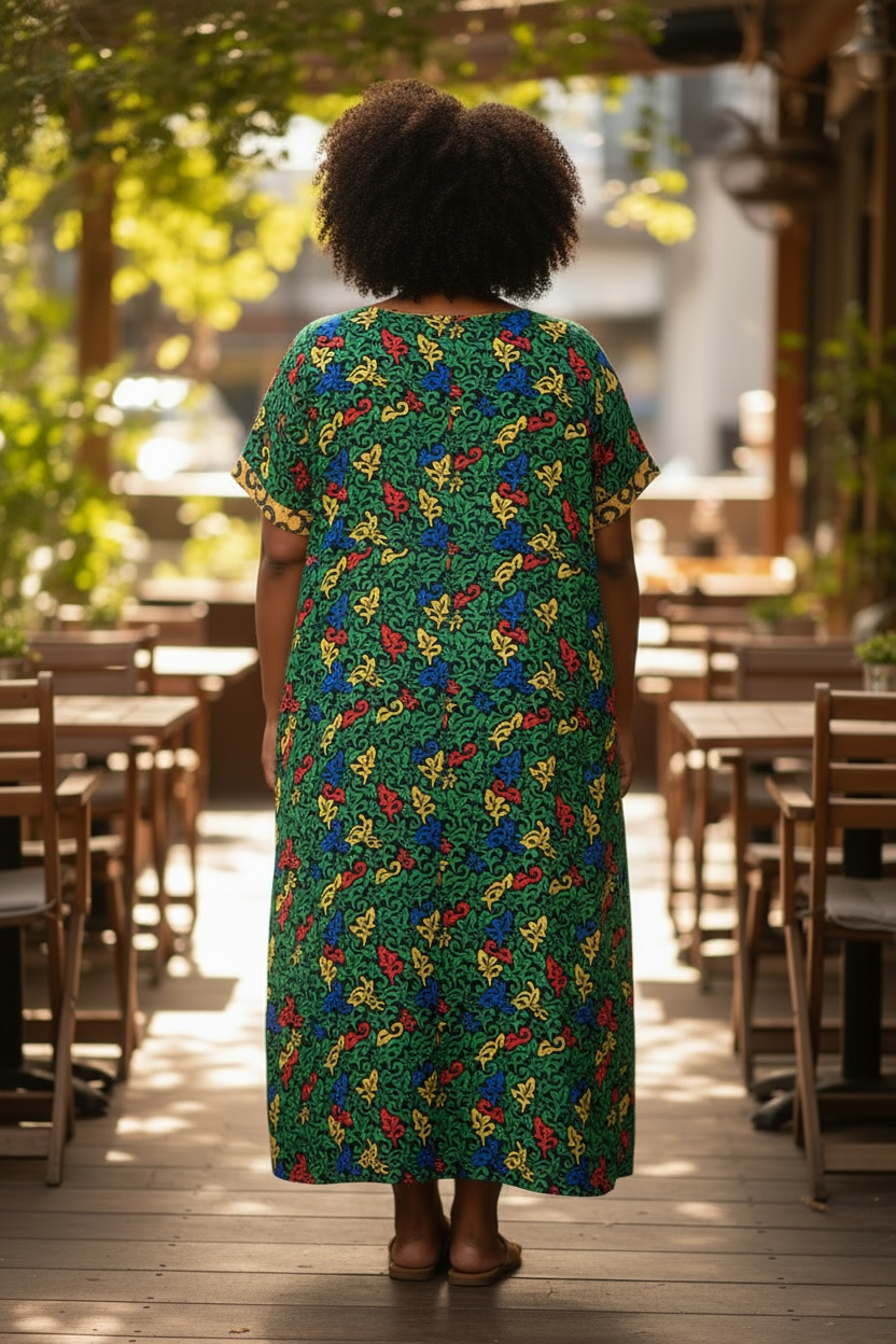 Vibrant African Maxi Kaftan