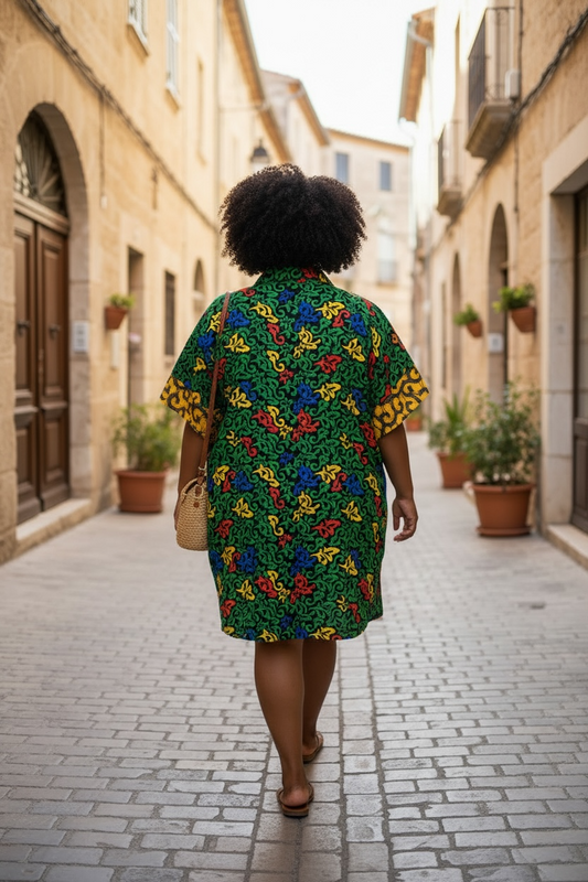 African Inspired Shirt Dress