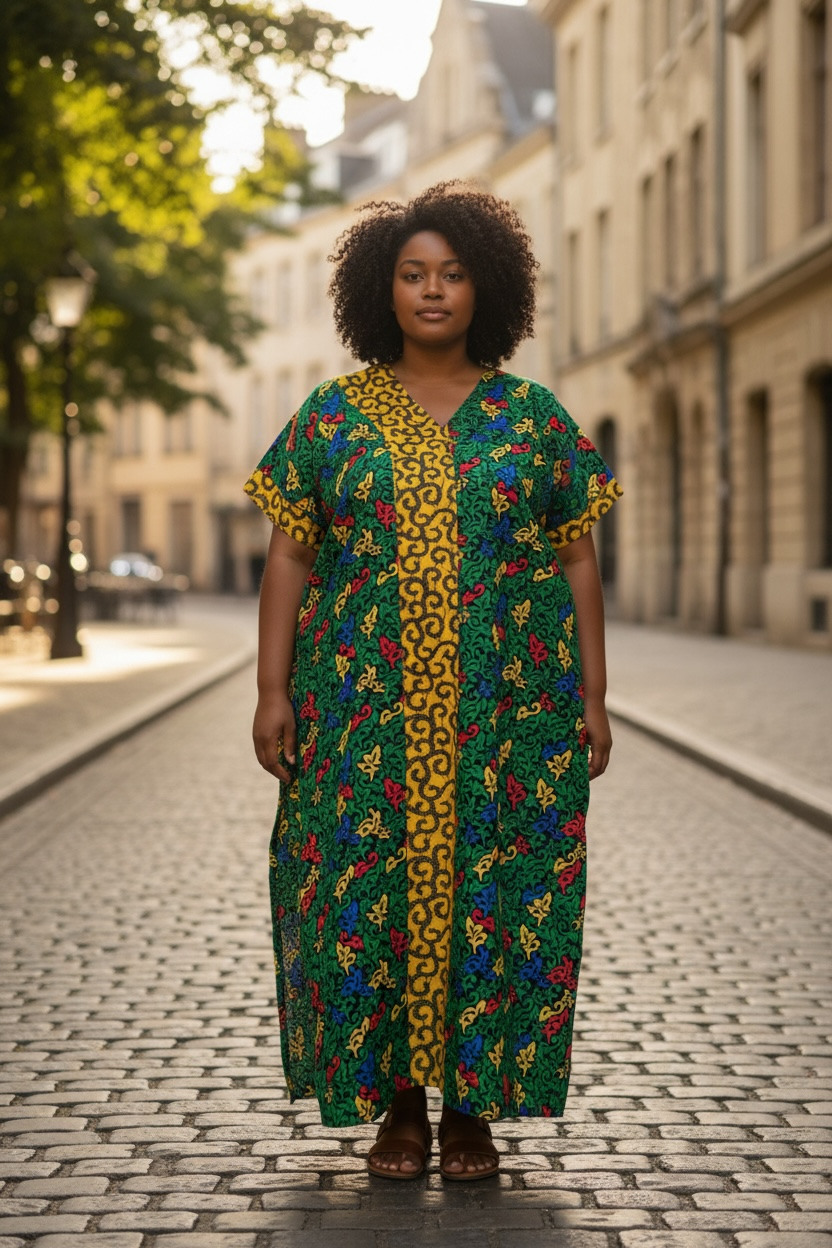Vibrant African Maxi Kaftan