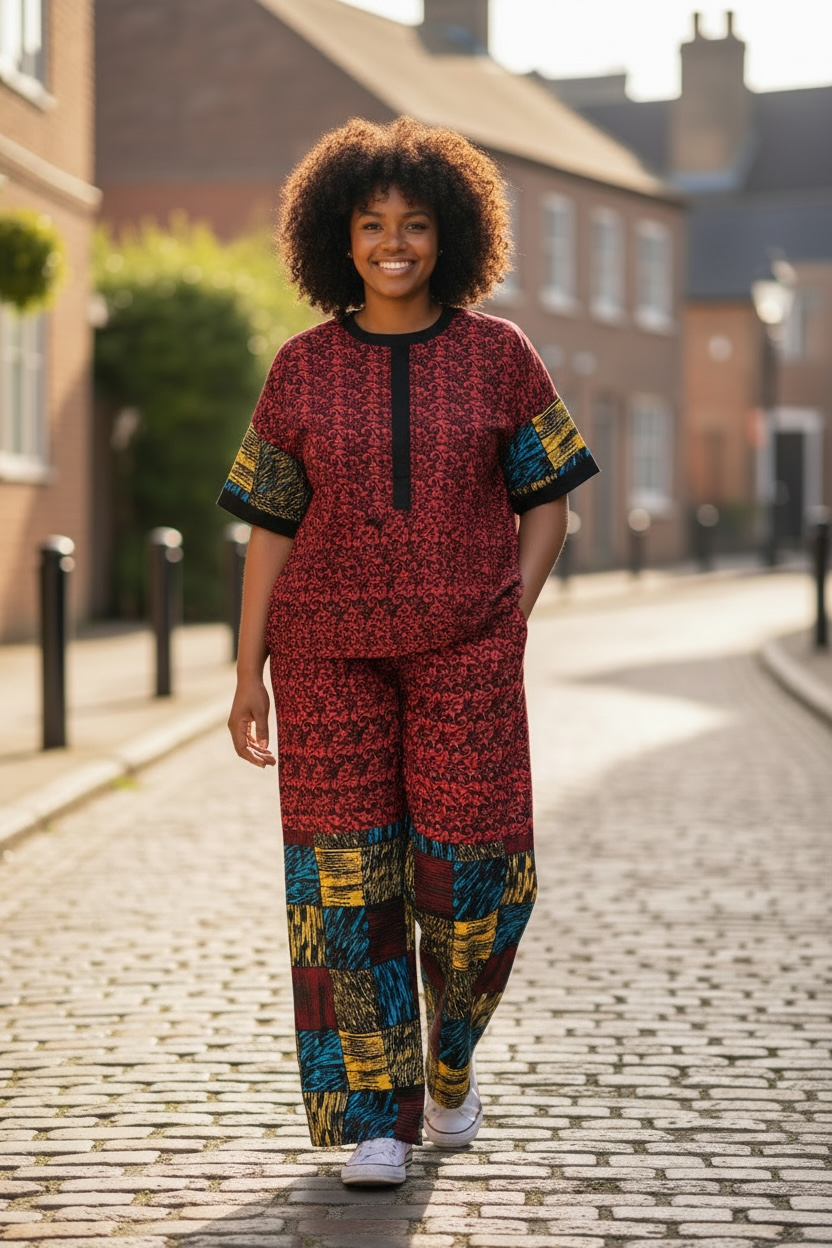 Two-Piece Geometric Casual Set