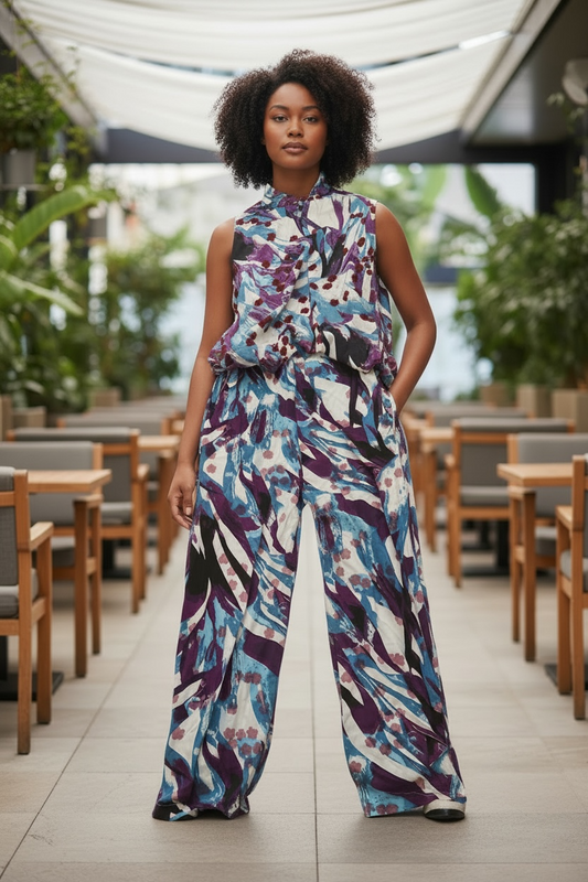 Floral Sleeveless Jumpsuit