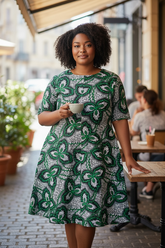 The Verdant Botanical Shift Dress