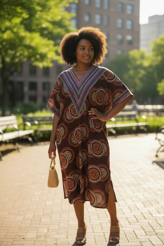 Boho V-Neck  Caftan