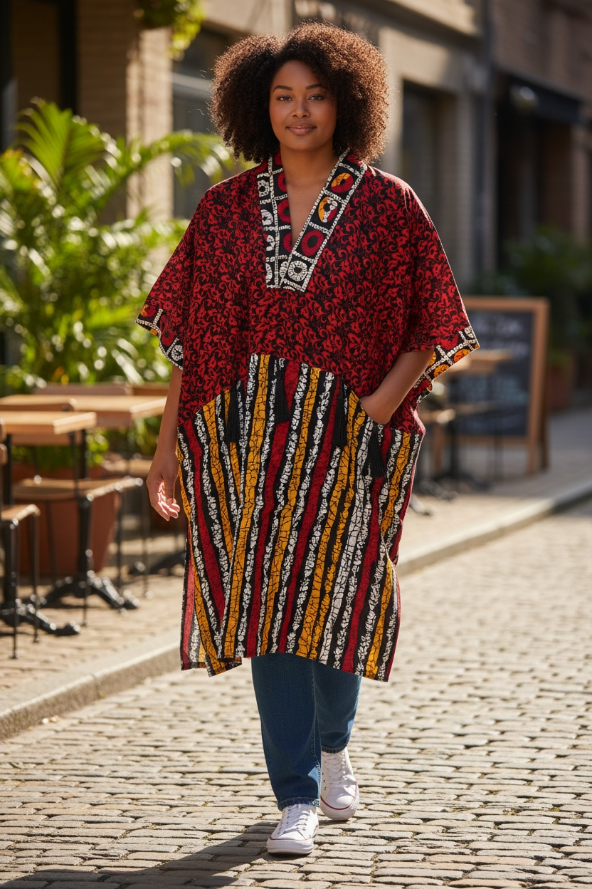 African V-Neck Kaftan