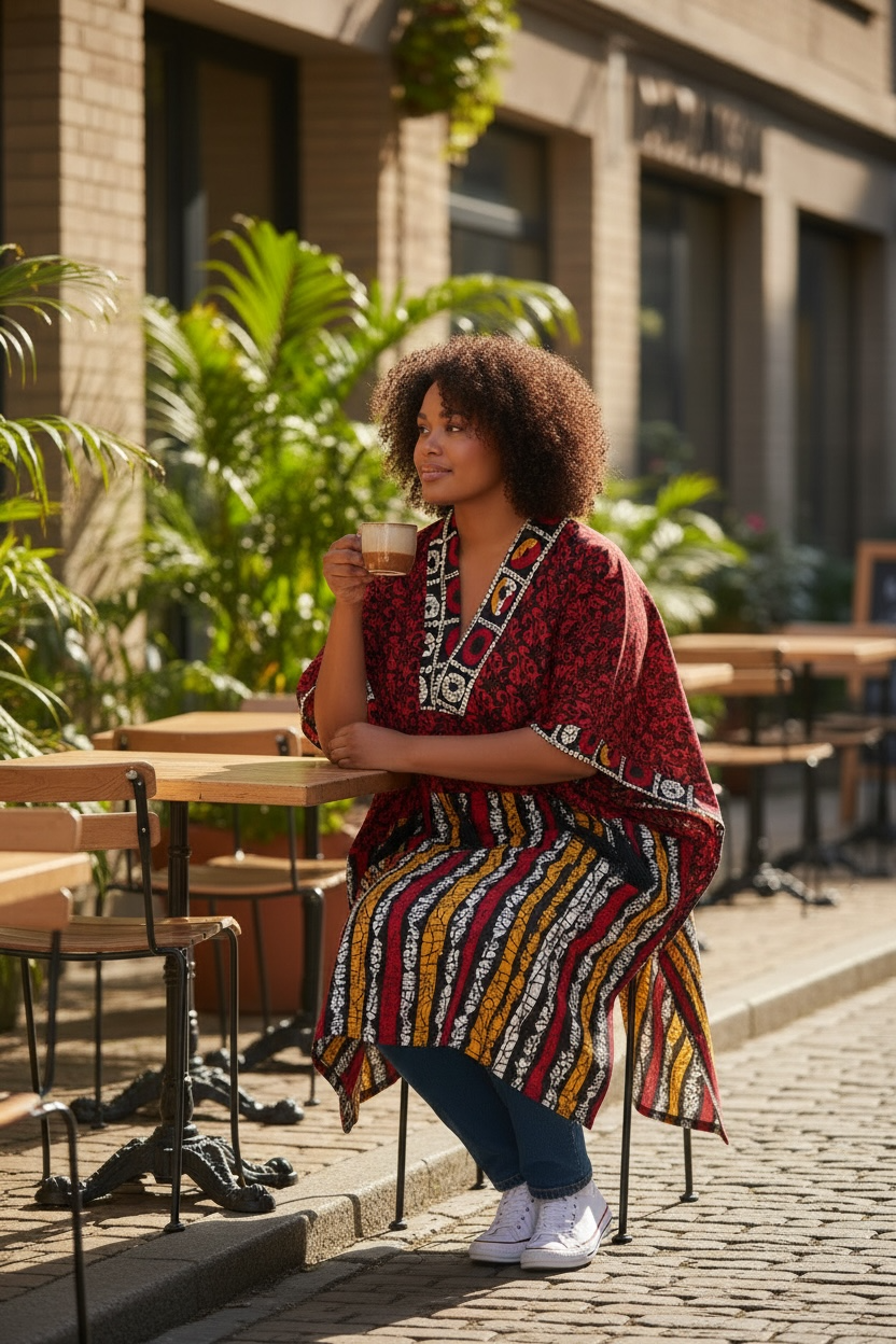 African V-Neck Kaftan